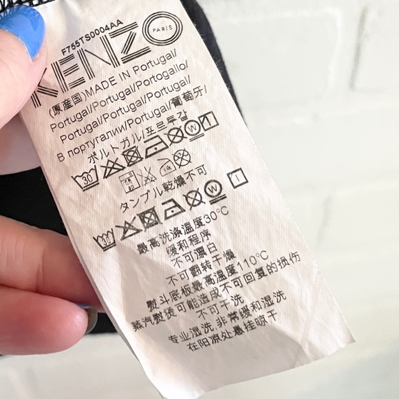 Kenzo Paris Men’s Tee Black Cotton blend Minimalist Elevated Basic Luxury Sz L - Picture 4 of 10